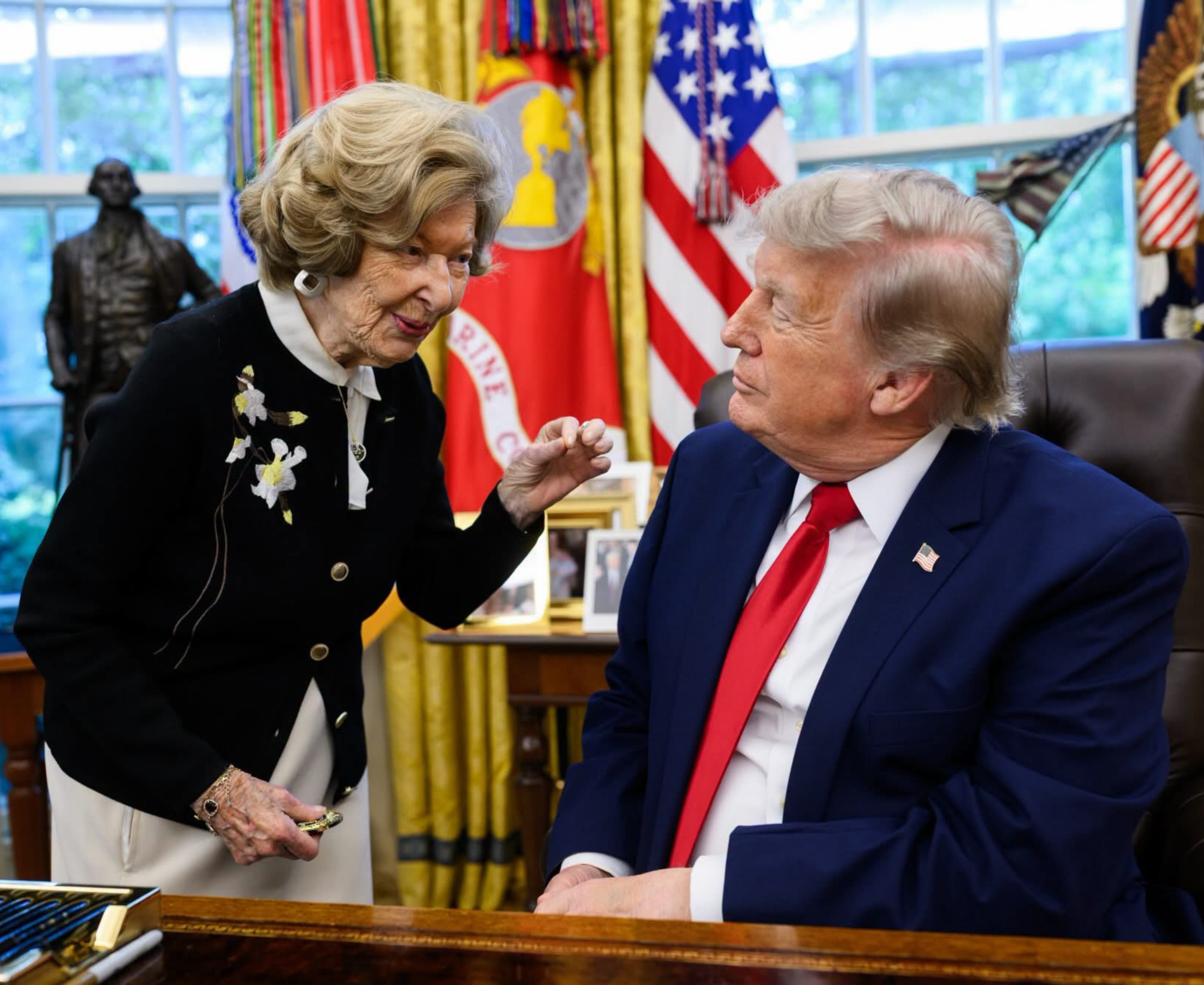 website imagery + headhshots (3) Our survivor speaking with President Trump