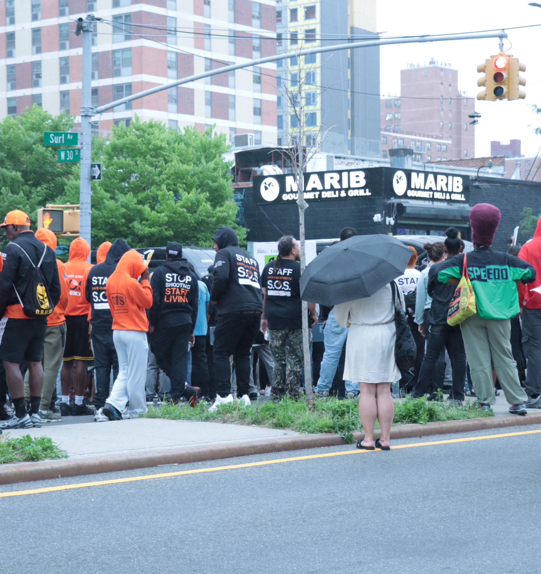 the community gathered to stand together