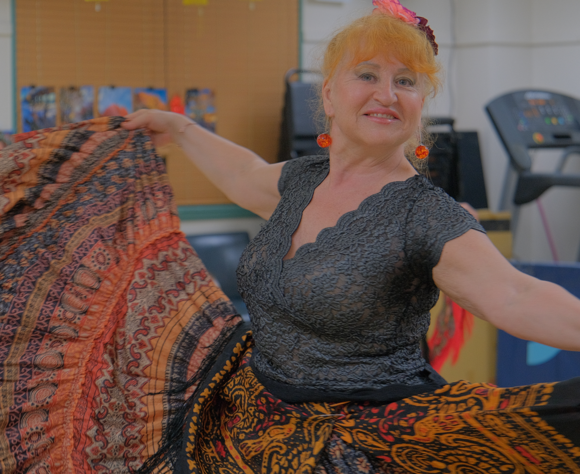 Woman performer dancing