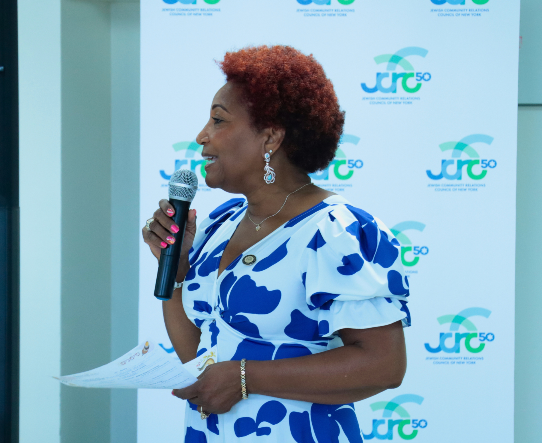Councilmember Mercedes Narcisse speaking