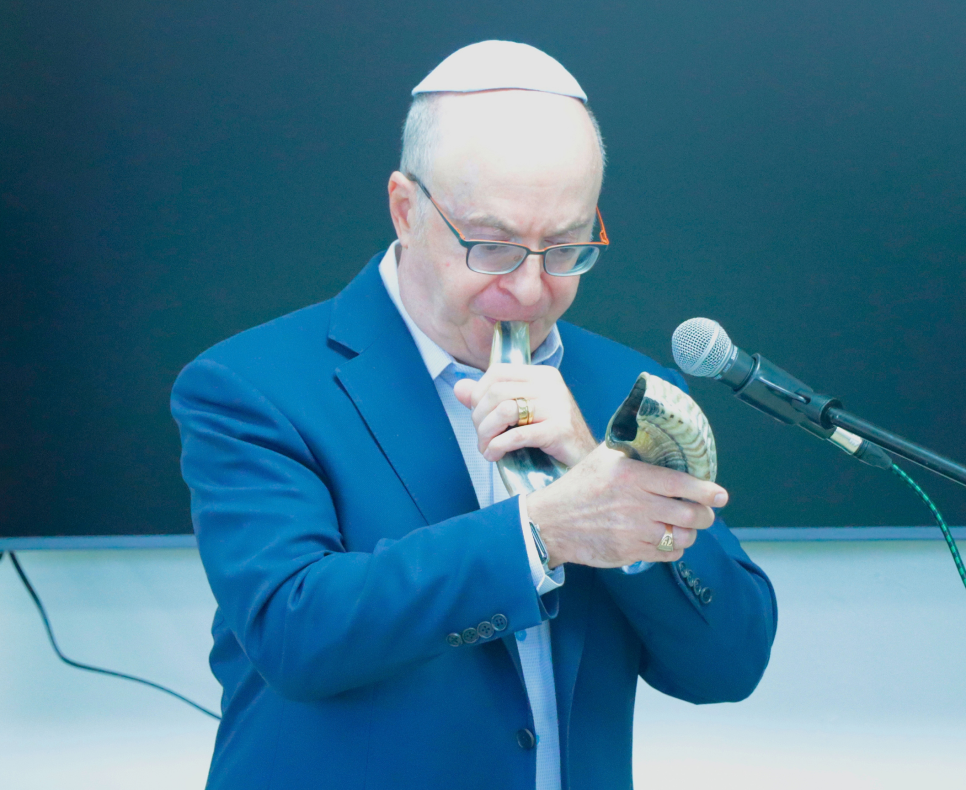 Shofar being blown