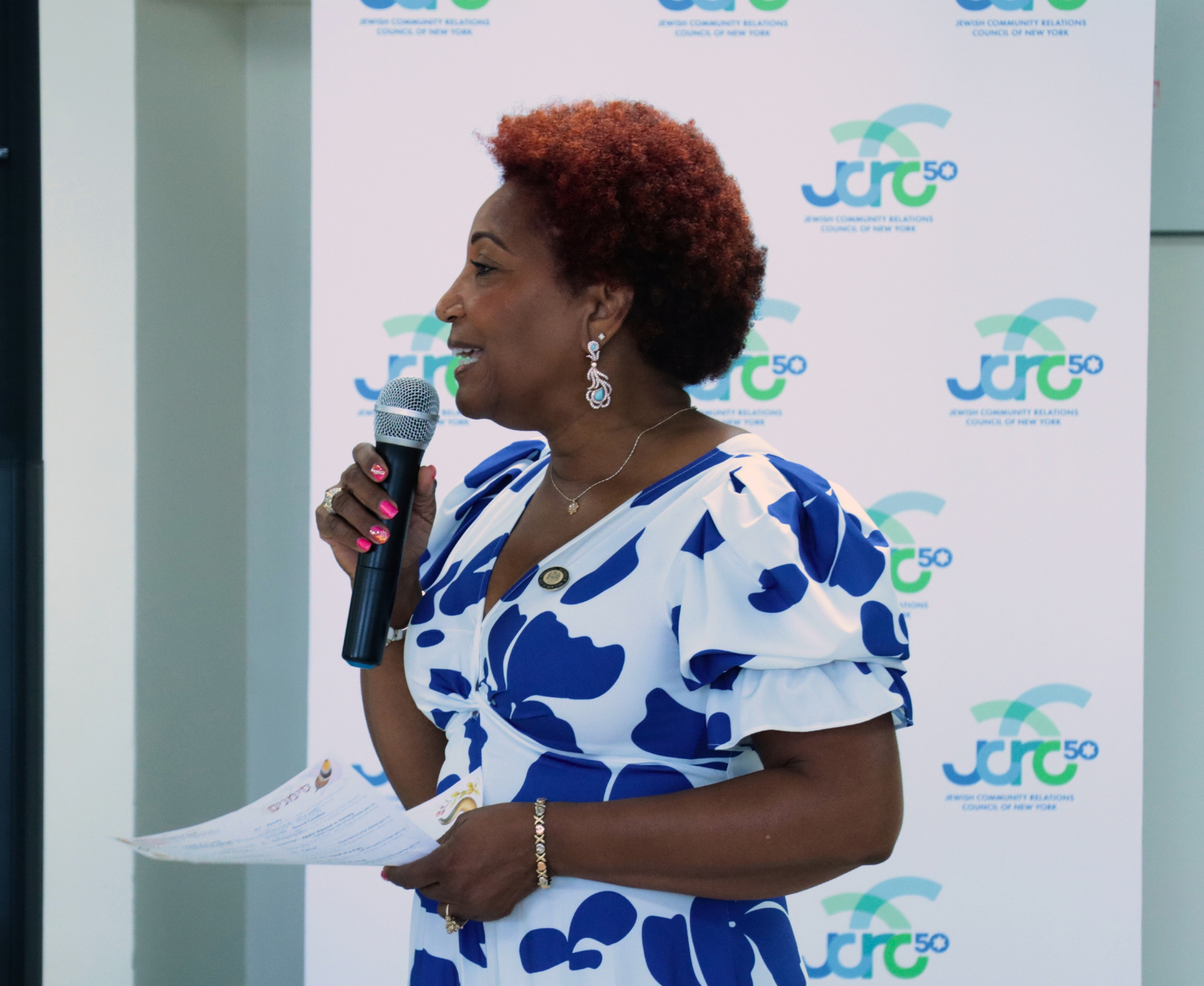 Councilmember Mercedes Narcisse speaking