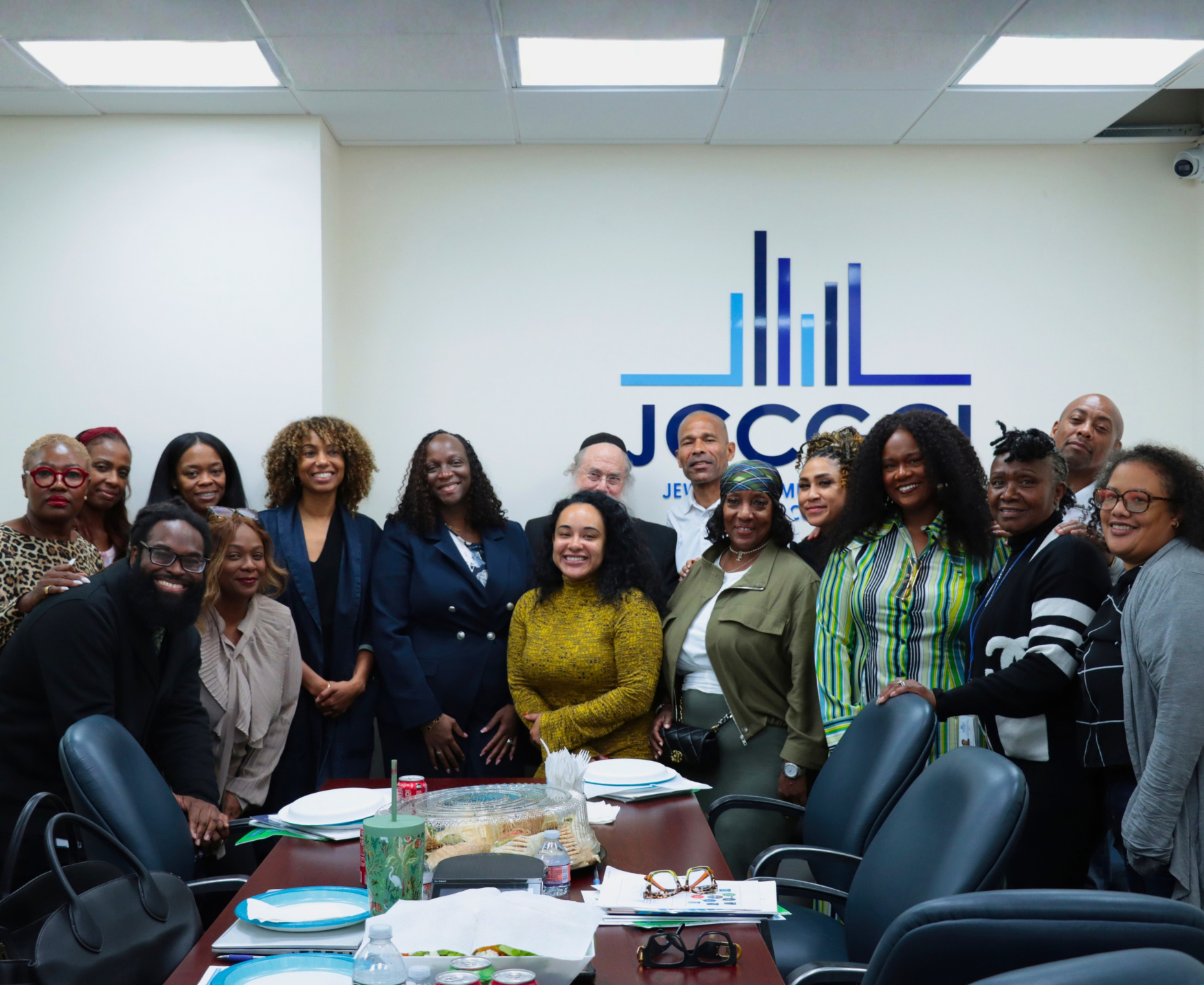 The JCCGCI team and Deputy Mayor Francois team together